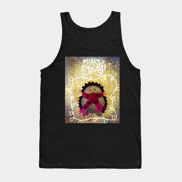 Christmas Hedgehog No. 2 Tank Top by asanaworld